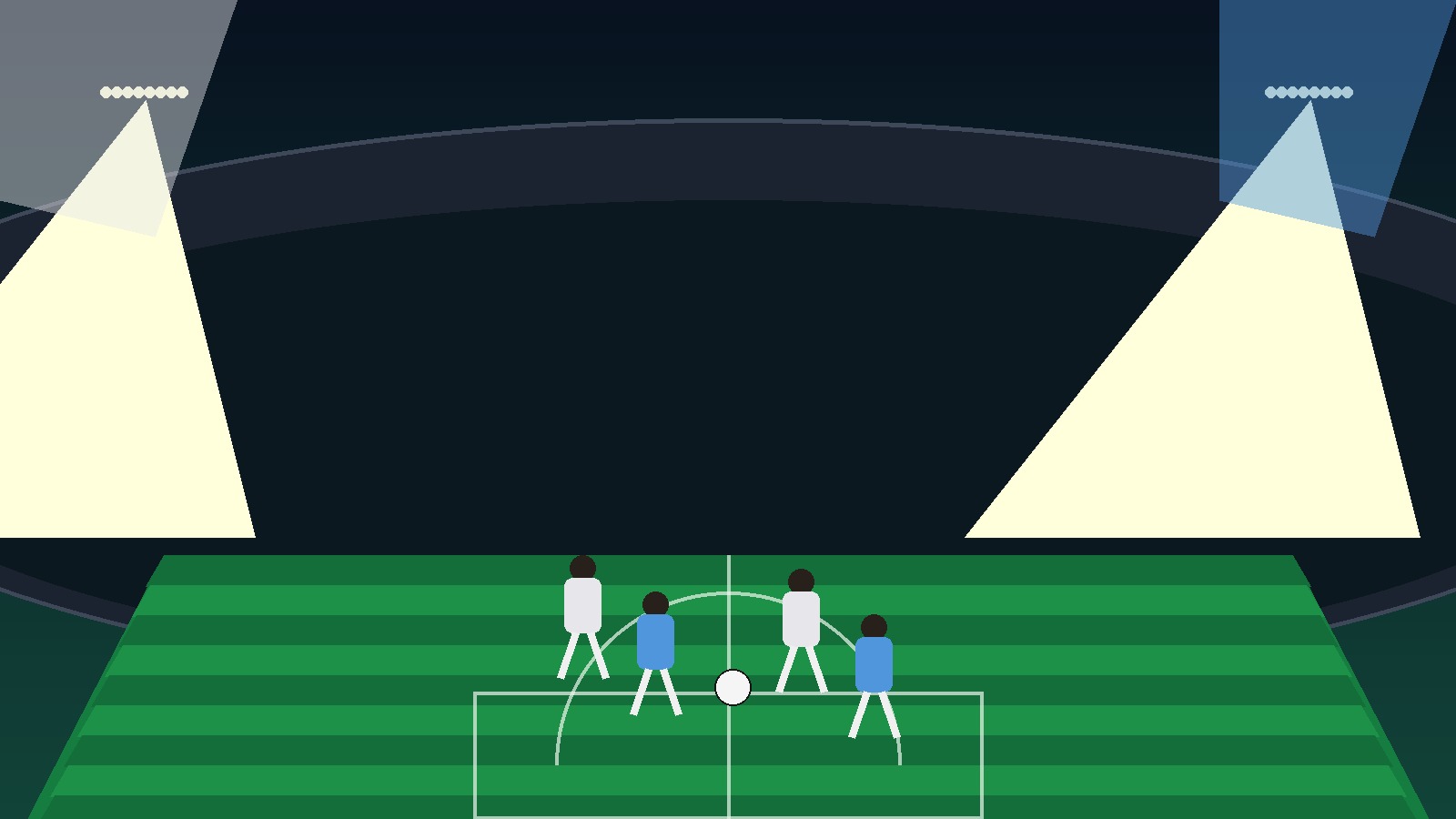 Original Sportsfila editorial illustration for Argentina vs Algeria World Cup match recap, no real players or official logos.